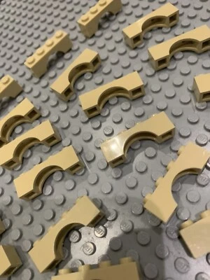LEGO ARCH 1x4 x28 pieces # TAN # bridge window wall castle Light Tan Cream - Image 1 of 2