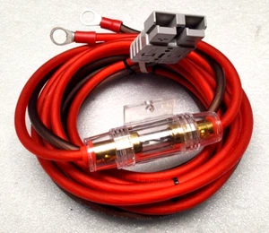 Cable de alimentación PESADO con enchufe Anderson y 60A AGU fusionado, cable calibre 8 resistente - Imagen 1 de 6