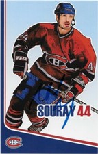 Autographed Sheldon Souray Montreal Canadiens Postcard 2006-07 Original