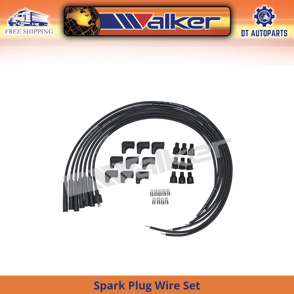 For 1975-1977 GMC G35 4.8L L6 Spark Plug Wire Set Walker  1976 - Image 1 of 2