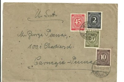 GERMANY 1947 COVER TO USA (WW126) Foto 1 de 2
