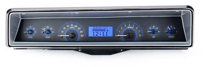 Dakota Digital 66 67 Chevy Nova Analog Gauges Carbon Fiber Blue VHX-66C-NOV-C-B - Picture 1 of 3