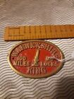 Canal Boat  Plaque, Solid Brass    Warwickshire   Ring  100 Miles 94  Locks    