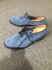 Trickers Mens Suede Leather Greyish Blue Size 9 - Picture 1 of 6