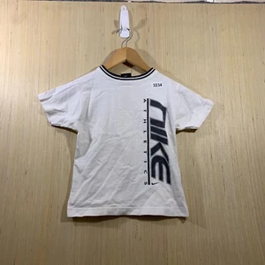 Vintage Nike Athletic Shirt Youth Medium White Short Sleeve Men's Pullover 90's - Picture 1 of 11