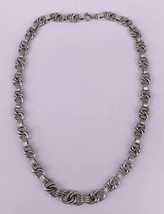 Art Déco Silbercollier, 835 Silber, 44 cm (AT 525) - Bild 1 von 3