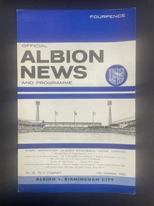 1964/65 WEST BROMWICH ALBION V BIRMINGHAM CITY 16-09-1964 DIVISION 1 - Picture 1 of 1