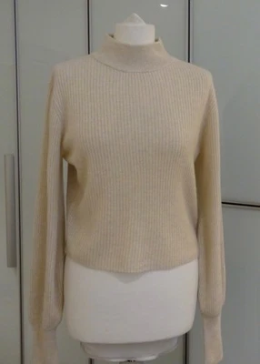 Reformation Cashmere Osteria buttons Back Mock Neck jumper M/ L - Image 1 of 4