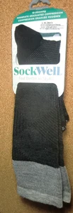Sockwell Men's Diamond Dandy | Moderate Graduated Compression Socks (L-XL) Black - Picture 1 of 2