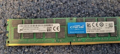 Micron 32GB DDR4 2400 MHz ECC LRDIMM Server Memory RAM (MTA36ASF4G72LZ-2G3B1) - Image 1 of 2