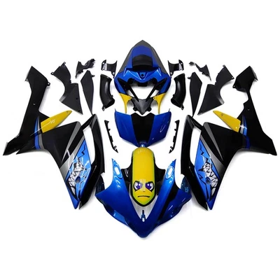 Kit de carenado azul tiburón amarillo para carrocería ABS Yamaha YZF R1 2007 2008 YZF1000 Foto 1 de 4