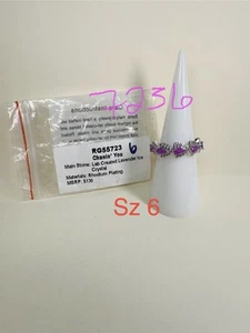 Neu im Karton Bomb Party Gr.6 BP Ring RG55723 Chasin' You LC Lavendel Eiskristall Rhodium P - Bild 1 von 8