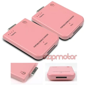 2X 2800MAH PORTABLE EXTERNAL PINK BATTERY CHARGER 30-PIN IPHONE 4S 4 IPOD NANO - Photo 1 sur 1
