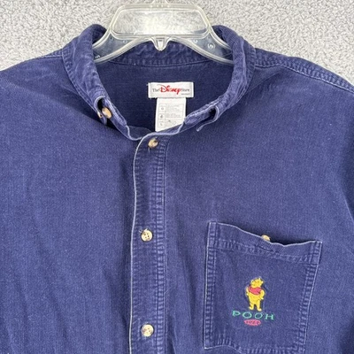 Рубашка мужская Winnie The Pooh большая из магазина Disney вельветовая на пуговицах с длинным рукавом - Изображение 1 из 4