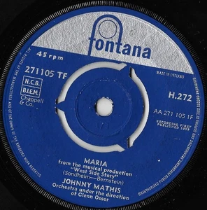 Maria / Hey Love / Johnny Mathis VG+ - Picture 1 of 2