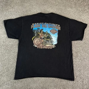 Harley Davidson Shirt Mens XL Playa Del Carmen Mexico Aztec Mayan Biker - Picture 1 of 15