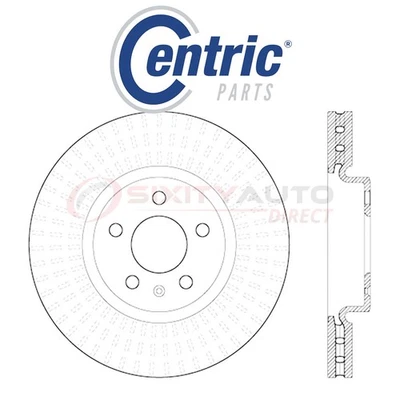 Centric C-TEK Disc Brake Rotor for 2012-2013 Audi A6 2.0L 2.8L L4 V6 - Kit tk Foto 1 de 4