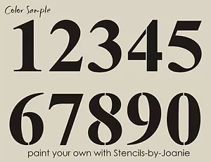 STENCIL Block Numbers Paris Bride Lake House Primitive Table Signs Bold Address - Picture 1 of 12