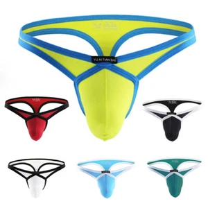 Thongs Mens Panties Underwear Lingerie T-back Sexy Briefs G-String Knickers - Picture 1 of 22