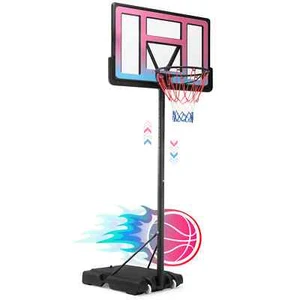 Segmart 44-inch Outdoor Basketball Hoop Stand for Adults, Pink & Blue - Picture 1 of 4
