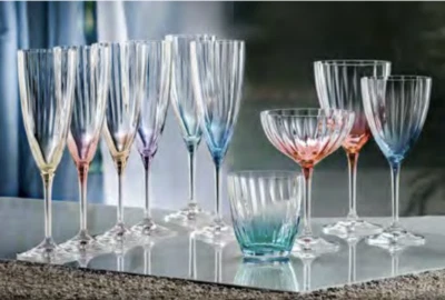 Bohemia Kristallglas Weinglas Sektglas Whiskyglas Karaffe Kate Optic 6er Set - Bild 1 von 4