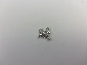 Horse With Armor Charm Metal Jewelry Making Bracelet Charm 3D Gray - Picture 1 of 2