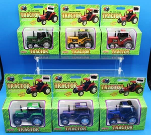 VINTAGE REALTOY DIE CAST SLOW GEAR 6 pcs TRACTORS MINT NEVER PLAYED WITH - Picture 1 of 4