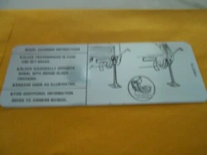1967-68 Reproduction Cadillac Eldorado Jack Instructions Decal - Bild 1 von 1