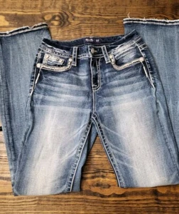 Miss Me Curvy Boot Jeans Women E3754B2L  size 27 inseam 34 - Picture 1 of 7