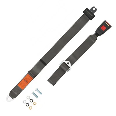 2 Point Lap Seat Belt for Toyota Land Cruiser Adjustable Safety Strap In Grey - Image 1 of 4