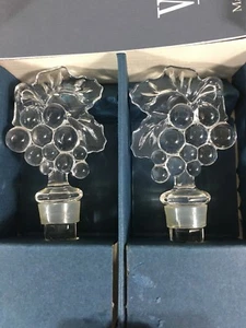 Waterford Marquis Set 2 Wine Stoppers Grapes Vintage Tasting Col Clear Crystal - Picture 1 of 5