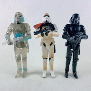 3pcs Star Wars Shadow Stormtrooper Black Clear Trooper Sandtrooper 3.75" Figure - Picture 1 of 8