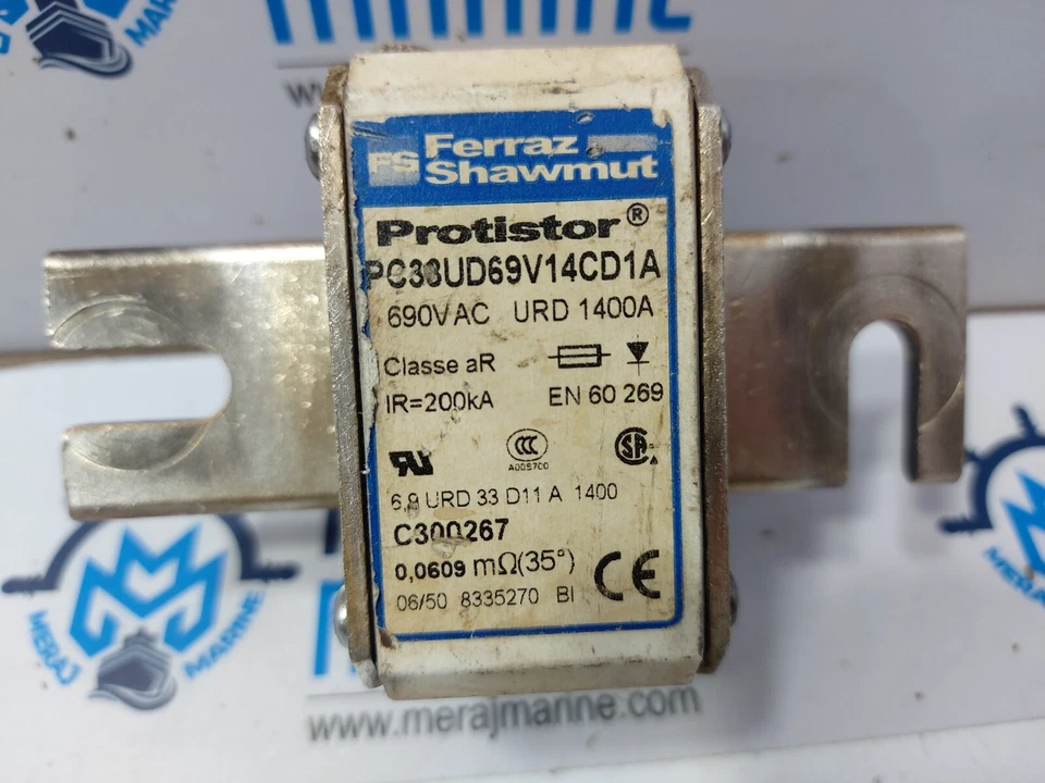 Ferraz Shawmut PC33UD69V14CD1A Protistor 690V AC URD 1400A - Image 1 of 4