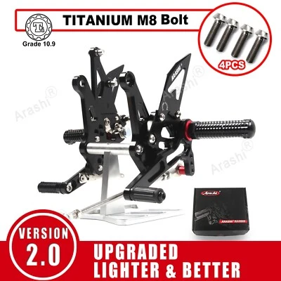 Para Kawasaki Ninja 1000 Z1000 Z1000SX 2014-2017 estriberas reposapiés pedal Foto 1 de 4