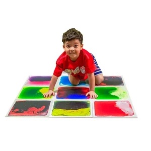 9-Pack Sensory Room Tile,Multicolor Exercise Mat,Liquid Encased Floor Playmat