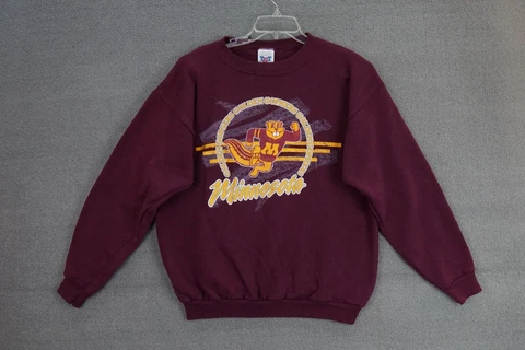 Minnesota Gophers Spell Out Vintage Crewneck Sweatshirt Minneapolis UofM XL Cover