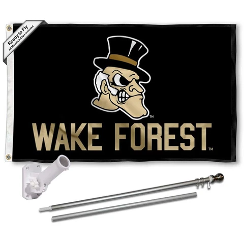 Wake Forest Demon Deacons Wordmark Flag Pole and Bracket Mount Holder Cover
