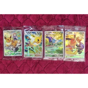 Pokemon TCG Chinese Blue's Jolteon Flareon Vaporeon Eevee CHR 4 Card Sealed - Picture 1 of 2