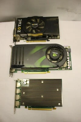 JOB LOT 3 X GRAPHICS CARD MIXED NVIDIA NVS450 ZOTAC GTS450 1GB NVIDIA 8800 GTS - Image 1 of 4