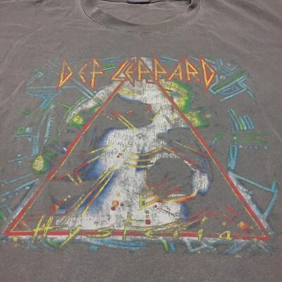 Camiseta gris mediana Def Leppard Rock Band Joe Elliot Phil Collen Rick Allen Foto 1 de 4