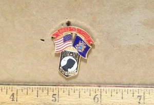 US Flag with Michigan Flag POW*MIA Pin - Picture 1 of 4