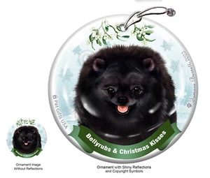 Adorno de frotis para el vientre y besos - Pomerania negra - Imagen 1 de 1