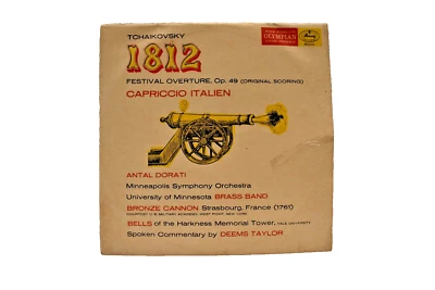 Vintage Vinyl Lp Record Tchaikovsky 1812 Festival Overture Capriccio Italien Old - Image 1 of 4