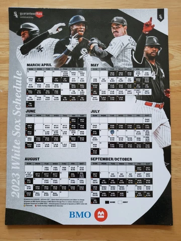 Chicago White Sox Magnetic Schedule SGA 2023 Cover