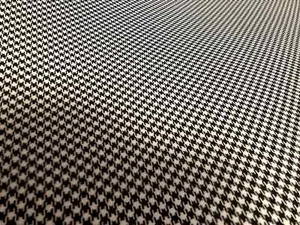 PORSCHE "Pepita" Seating Fabric Car Upholstery BLACK/WHITE Houndstooth BMW -Foam - Picture 1 of 15