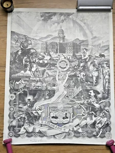 1976 Poster Colorado Centennial Signed Lamm - Picture 1 of 4