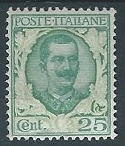 1926 REGNO FLOREALE 25 CENT VARIETà ORNATO MH * - RR13187 - Picture 1 of 1