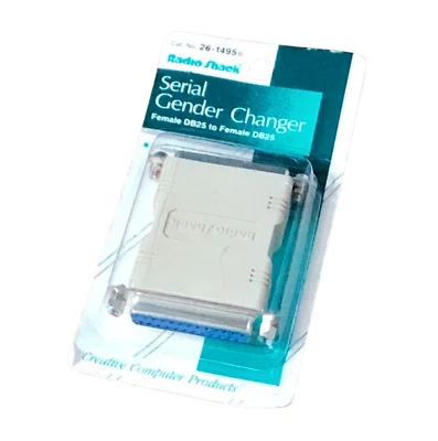 Radio Shack Serial Gender Changer 26-1495B Female DB25 to Female DB25 Vintage - Image 1 of 3
