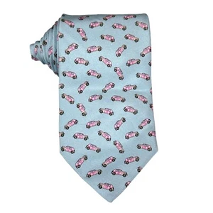 Tumi Pink Cruiser Necktie Made In Italy 100% Silk Tie Surfer Beach - Picture 1 of 6