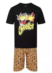 Mens Short Pyjamas Cheetos FLAMIN' HOT Night Lounge Sleep PJ Sets M-2XL New - Picture 1 of 1